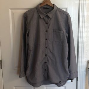 Lightweight button down collared long sleeve